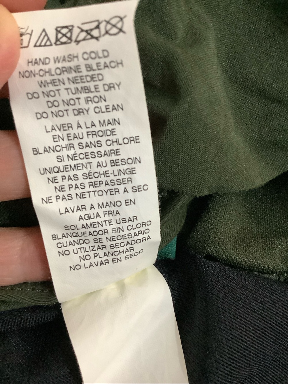 Ralph Lauren Olive Green One-Piece Swimsuit Size 16 (0260) - Picture 4 of 6